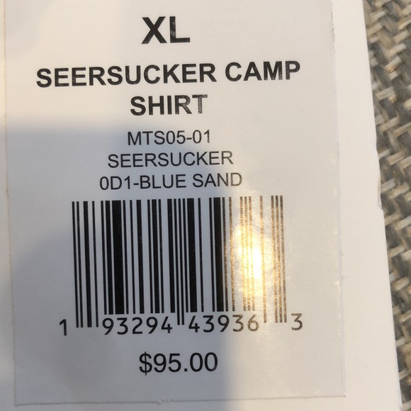 Designer Onia Seersucker Camp Shirt - Picture 3 of 3